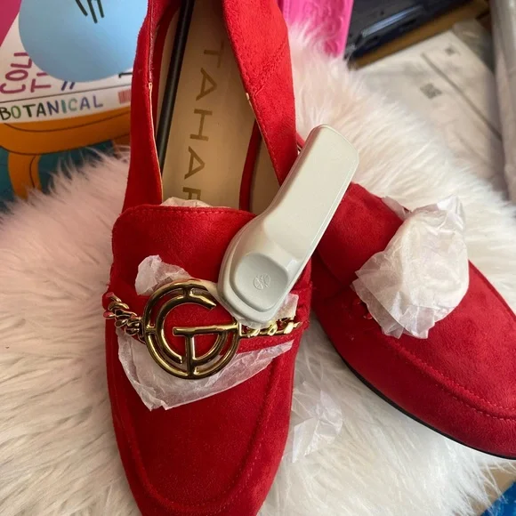 Red Suede Loafers - Picture 3 of 6